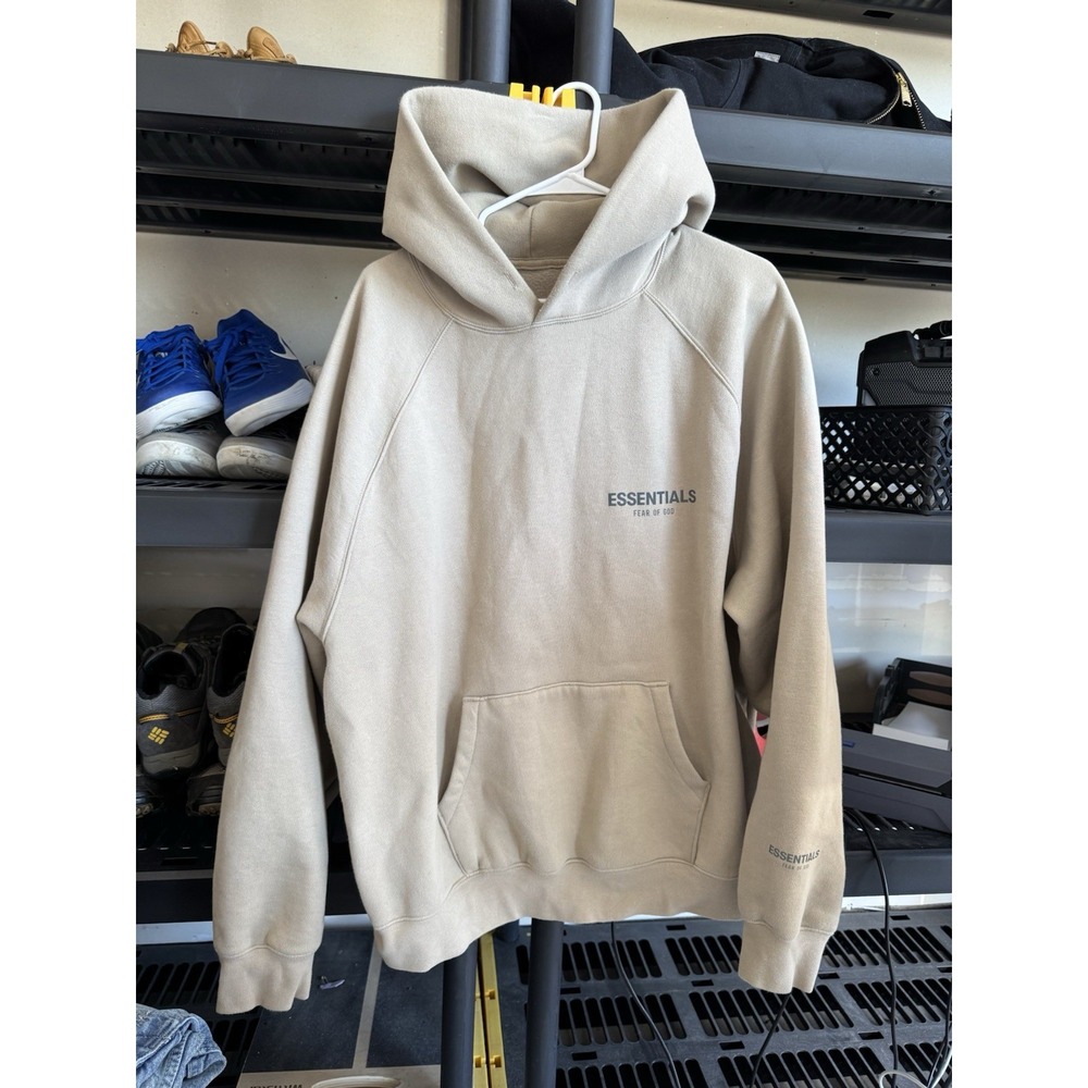 Fear of God Essentials Hoodie Mens Large Gray Oversized Fit Streetwear